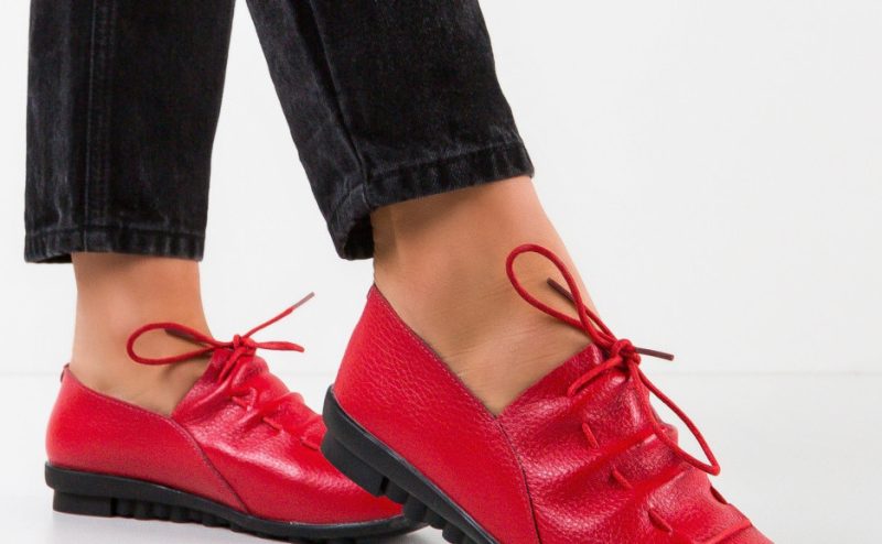 Pantofi casual dama Contraf Rosii