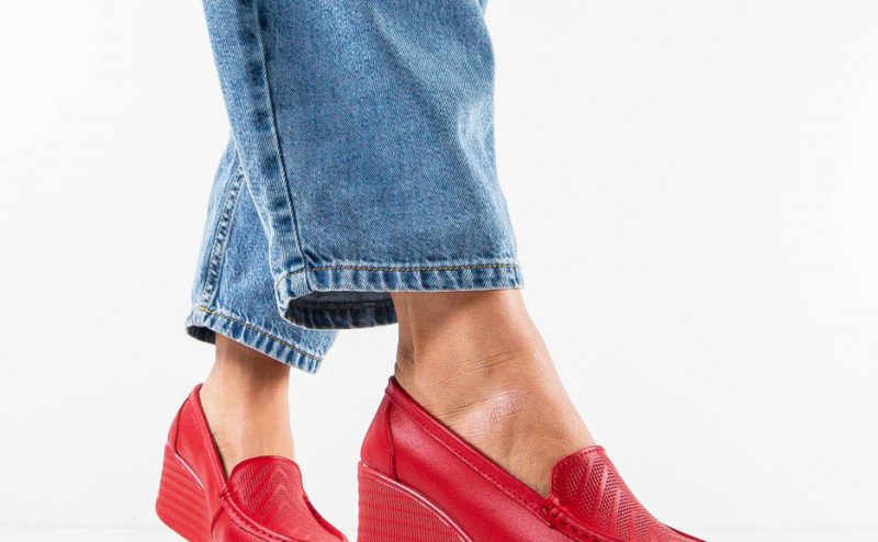 Pantofi Casual Ely Rosii