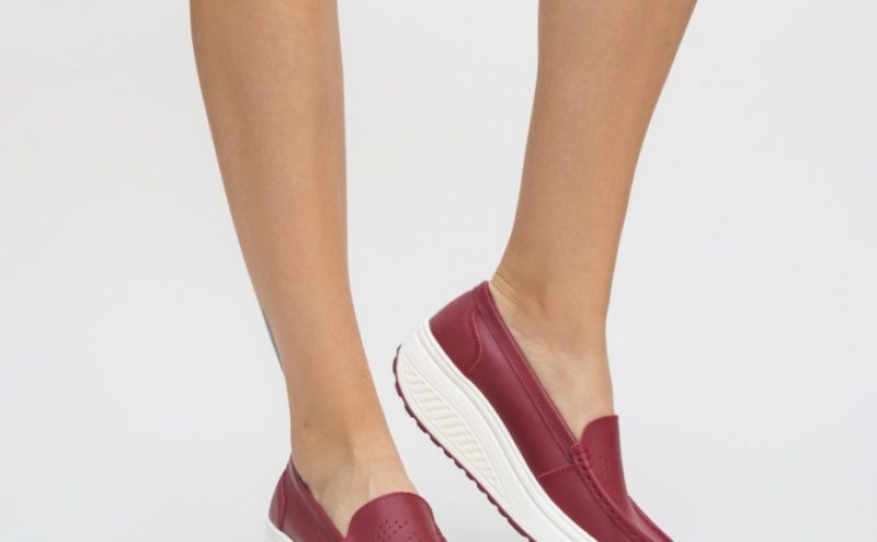 Pantofi Casual Musta Rosii