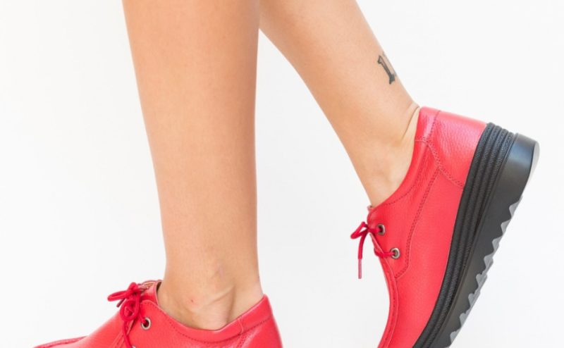 Pantofi Casual Petro Rosii