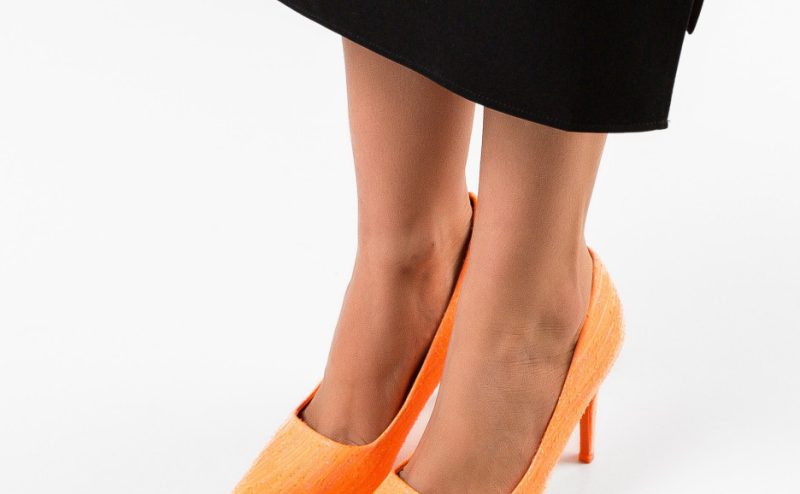 Pantofi dama Alfred Portocalii