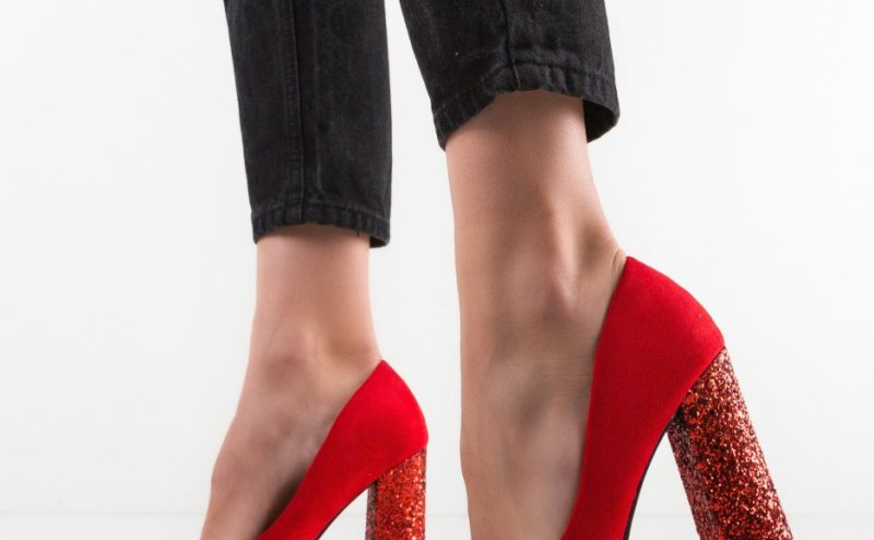 Pantofi dama Clarke Rosii