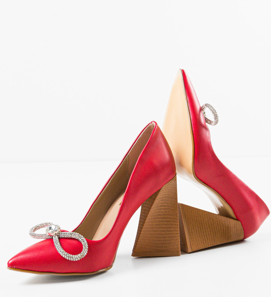 Pantofi dama Poplanaj Rosii 2