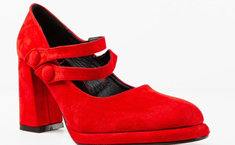 Pantofi dama Vintage Rosii 2