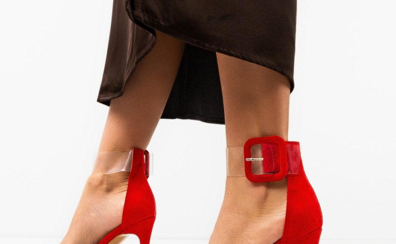 Sandale cu toc Akselsen Rosii