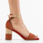 Sandale cu toc Matija Rosii