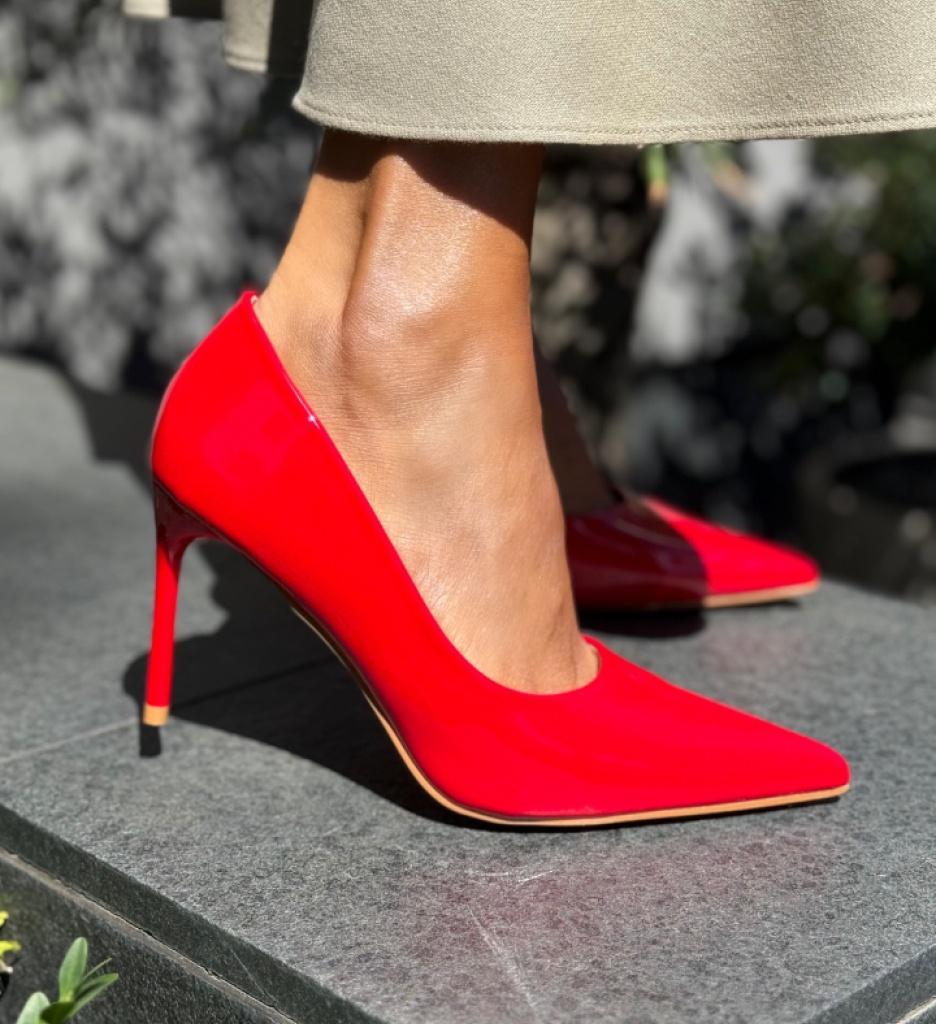 Pantofi stiletto dama Neybar Rosii