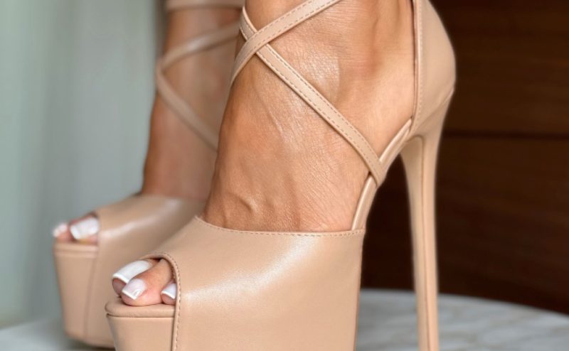 Sandale cu toc Atredes Nude