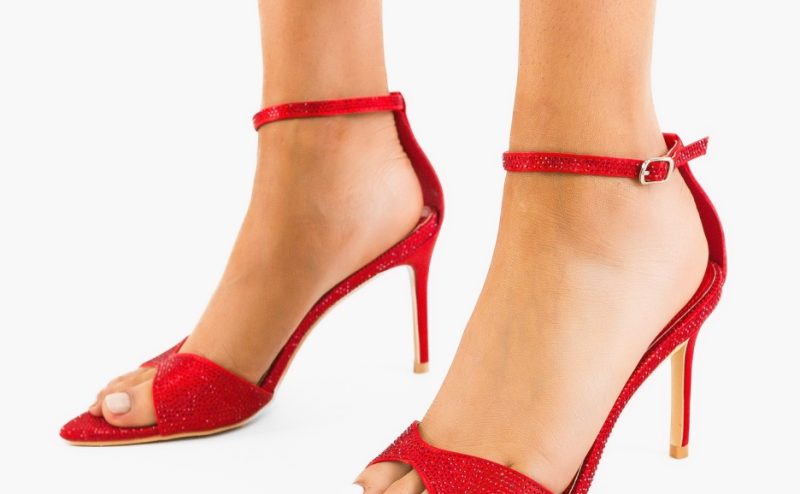 Sandale cu toc Kamars Rosii