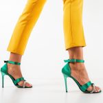 Sandale cu toc Krause Verzi